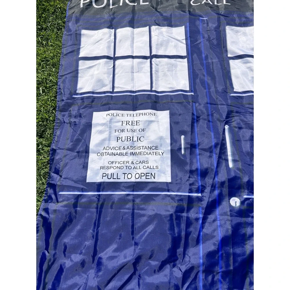 Dr Who Tardis Fabric Shower Curtain
